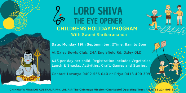Brisbane Children Holiday Program - Shiva The Eye Opener - Chinmaya Mission Australia