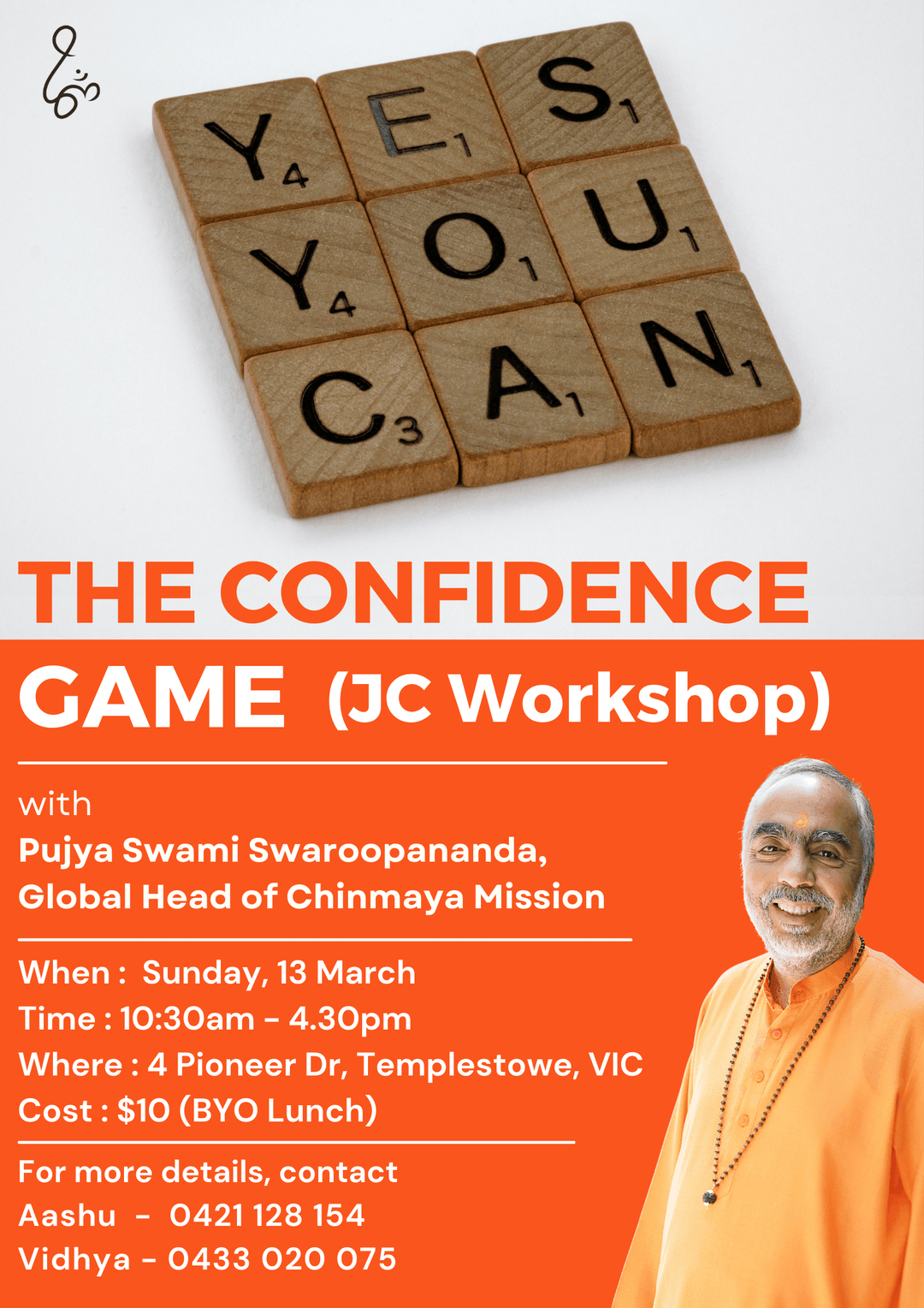 Junior CHYK Workshop- The Confidence Game - Chinmaya Mission Australia