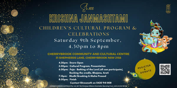 Sydney - Krishna Janmashtami Celebrations & Children’s Cultural Program