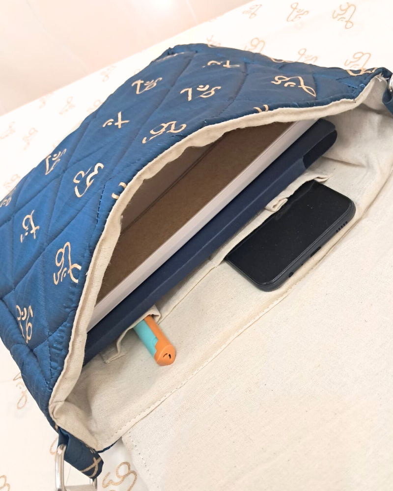 Bag: Silk Om Print In Assorted Colours - Messenger Bag