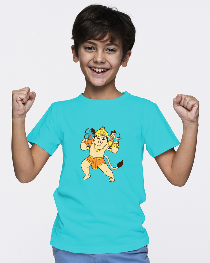 T-Shirt: Kids - Hanuman with Rama Lakshman