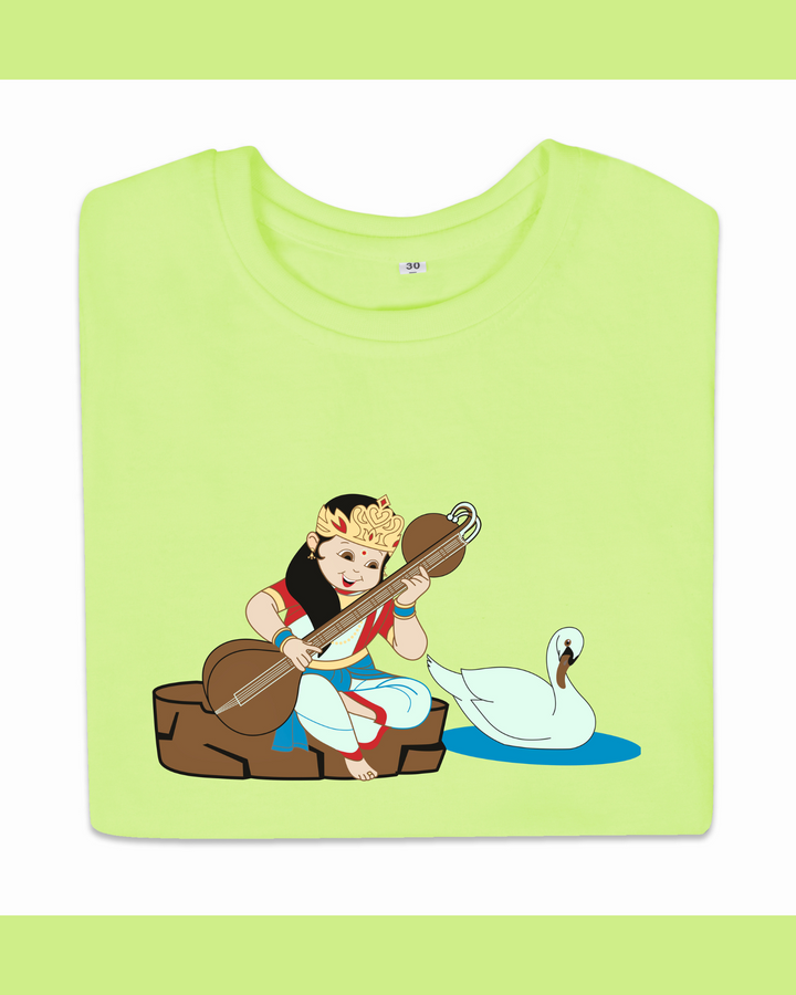 T-Shirt: Kids - Saraswati with Veena