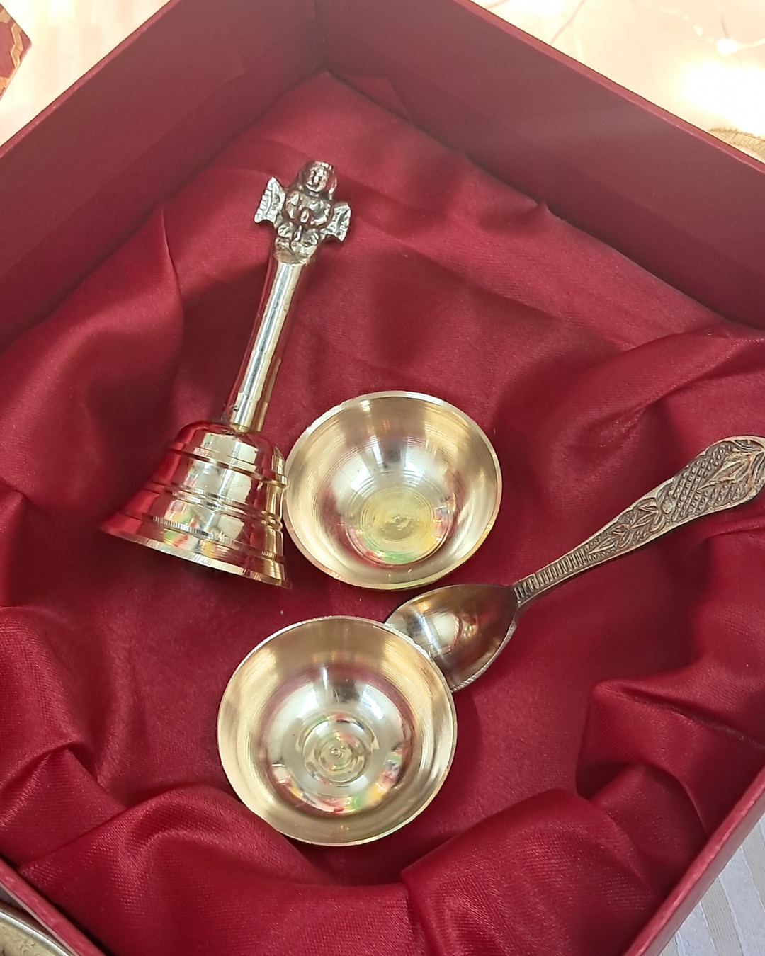 Pavitra Gift Box ‚Äì Brass Puja Thali Set