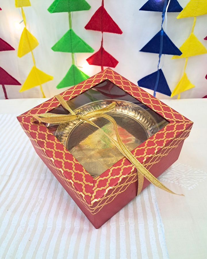 Pavitra Gift Box ‚Äì Brass Puja Thali Set