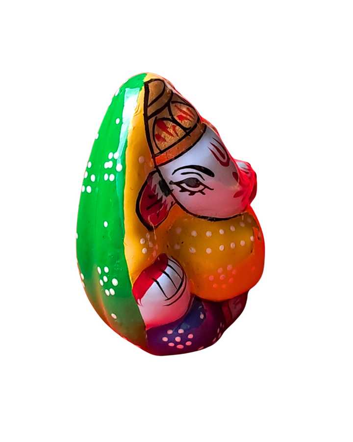 Handcrafted Miniature Enamel Ganesh Idol - 4.5 cms