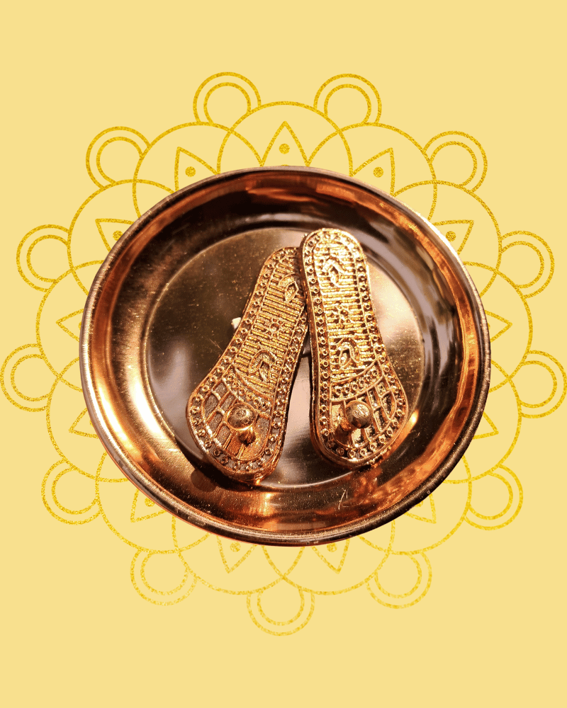 Padukas: Copper coated with Plate - 3.5"