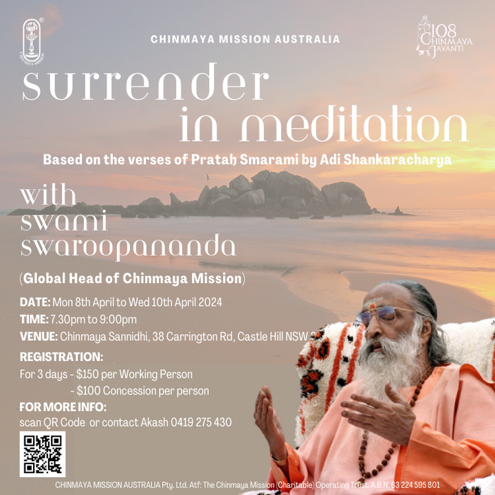 Intensive Talks "Surrender in Meditation" with Pujya Swami Swaroopananda