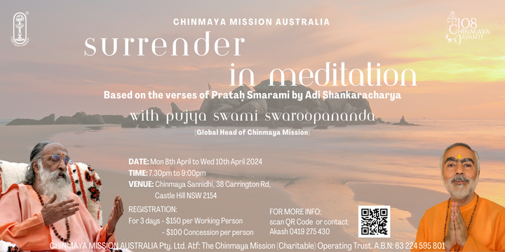 Intensive Talks "Surrender in Meditation" with Pujya Swami Swaroopananda