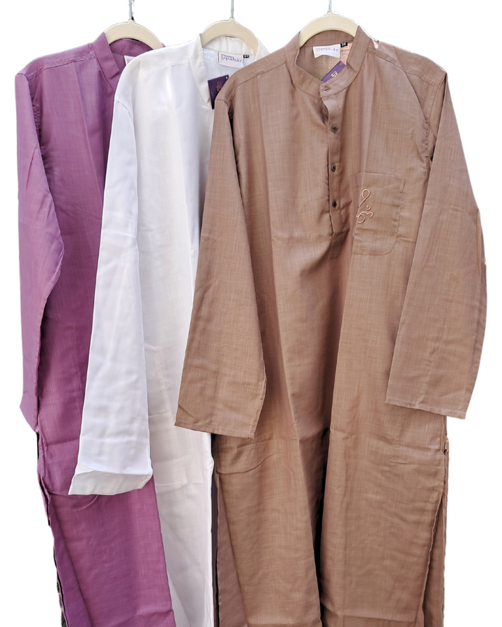 Kurta: Mens, Matka Cotton - Long