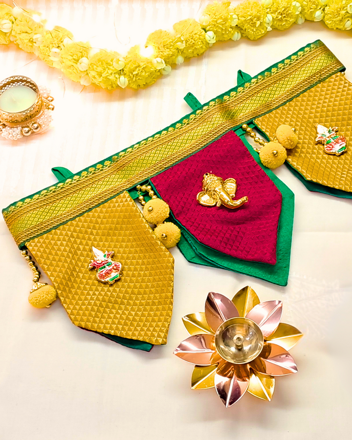 Aarambh Gift Box ‚Äì 5" Lotus Metal Diya with Khun Toran