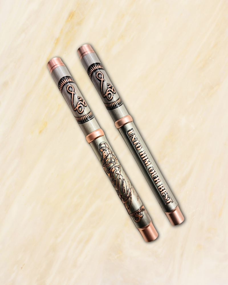 Pen: Brass with Engraving - Unto Him...