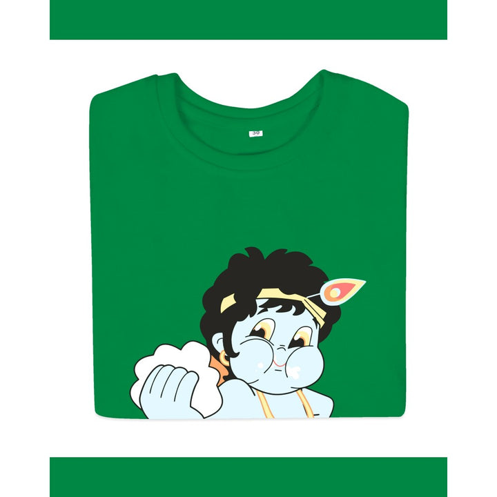 T-Shirt: Kids - Krishna Butter - Sap Green