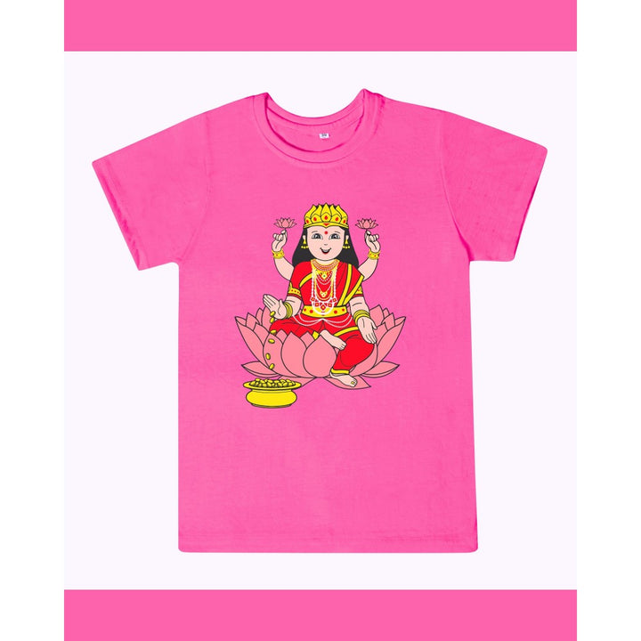 T-Shirt: Kids - Lakshmi - Magenta Pink