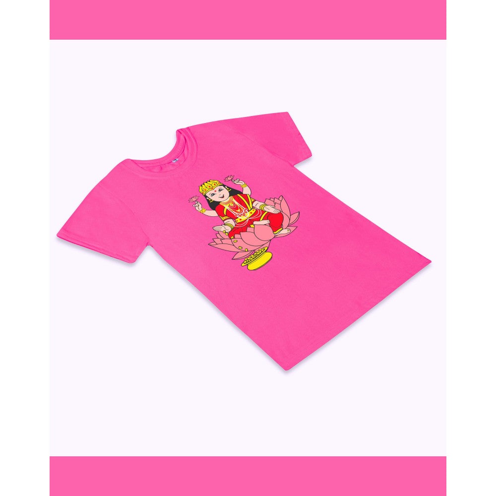 T-Shirt: Kids - Lakshmi - Magenta Pink