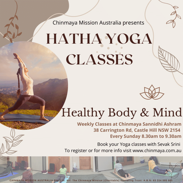 Sydney | Beginners Hatha Yoga Class | Per Term Subscription - Chinmaya Mission Australia