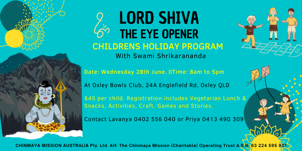 Holiday Program - Brisbane south side - Lord Shiva - The Eye Opener!