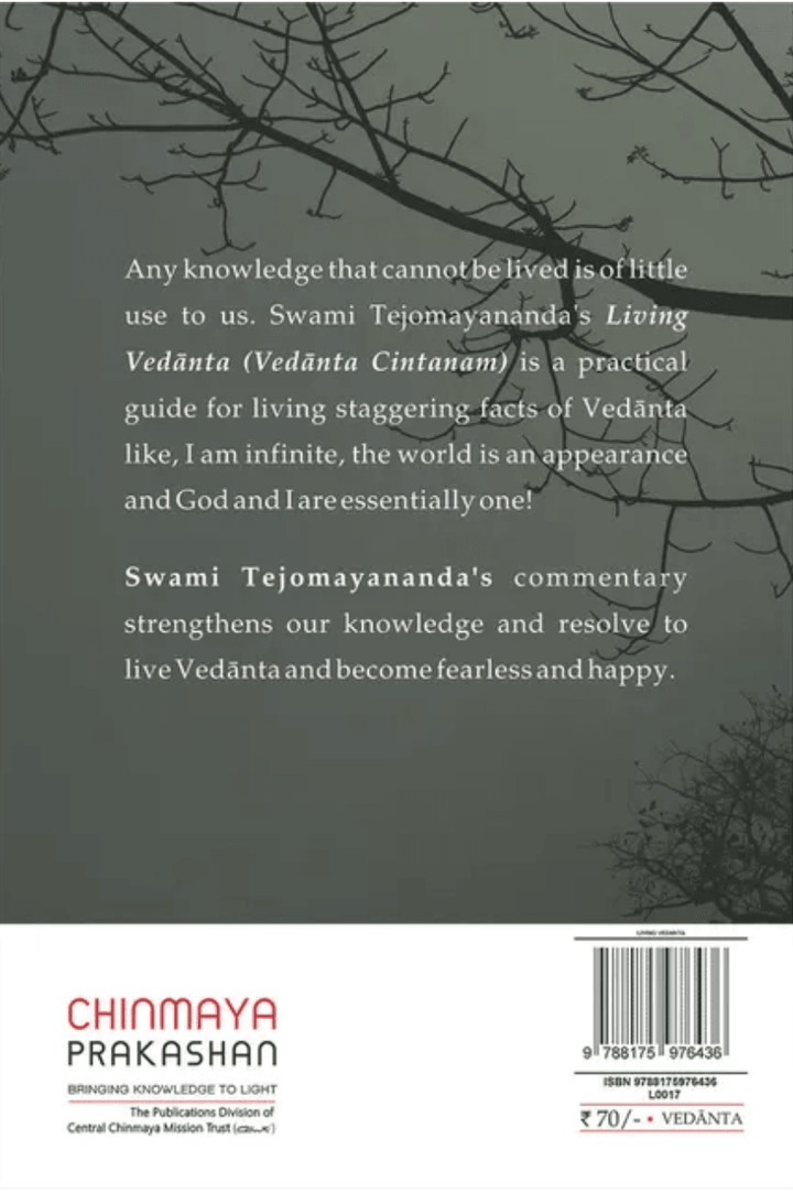 Living Vedanta - (Vedanta Chintanam) Swami Tejomayananda - Chinmaya Mission Australia