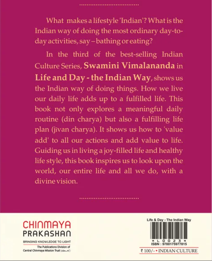 Life & Day - The Indian Way : Swamini Vimalananda - Chinmaya Mission Australia