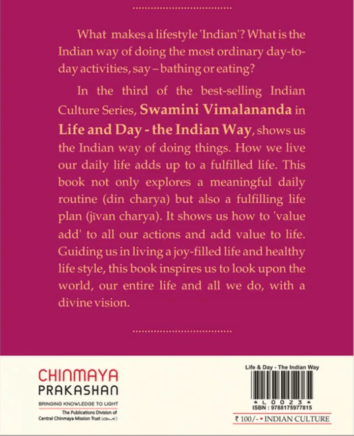 Life & Day - The Indian Way : Swamini Vimalananda - Chinmaya Mission Australia